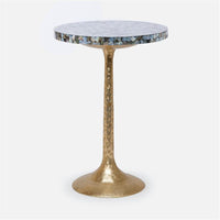 Made Goods Delancy Bistro Side Table in Resin and Shell