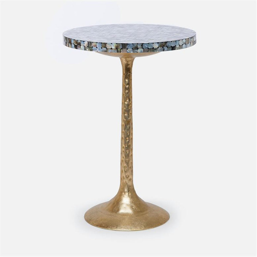 Made Goods Delancy Bistro Side Table in Resin and Shell