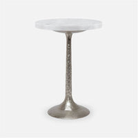 Made Goods Delancy Bistro Side Table in Marble