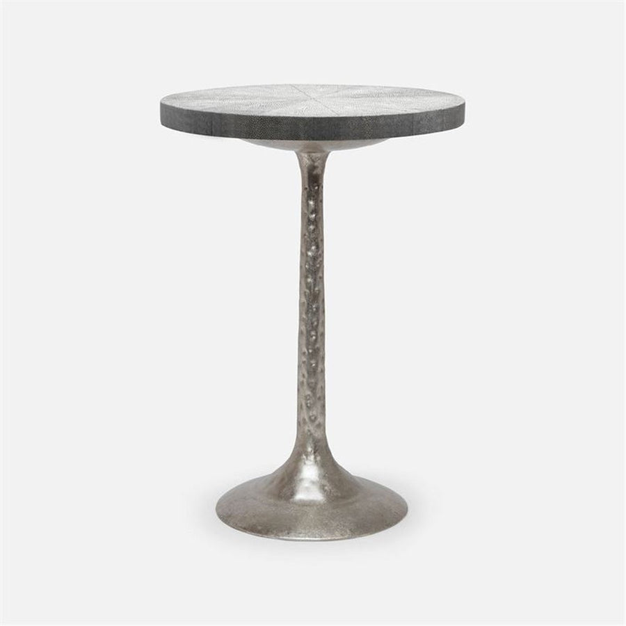 Made Goods Delancy Bistro Side Table in Faux Shagreen