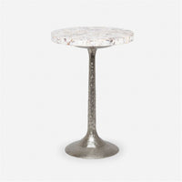 Made Goods Delancy Bistro Side Table in Shell