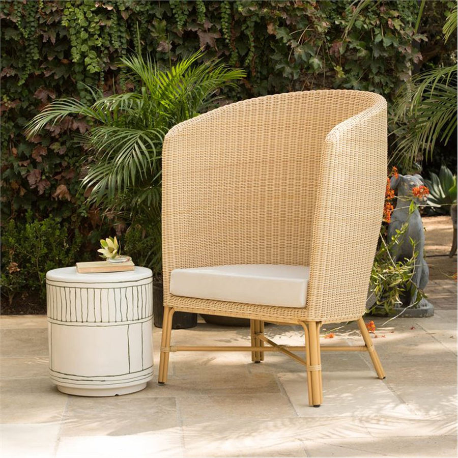 Made Goods Dennison Striped Ceramic Outdoor Stool