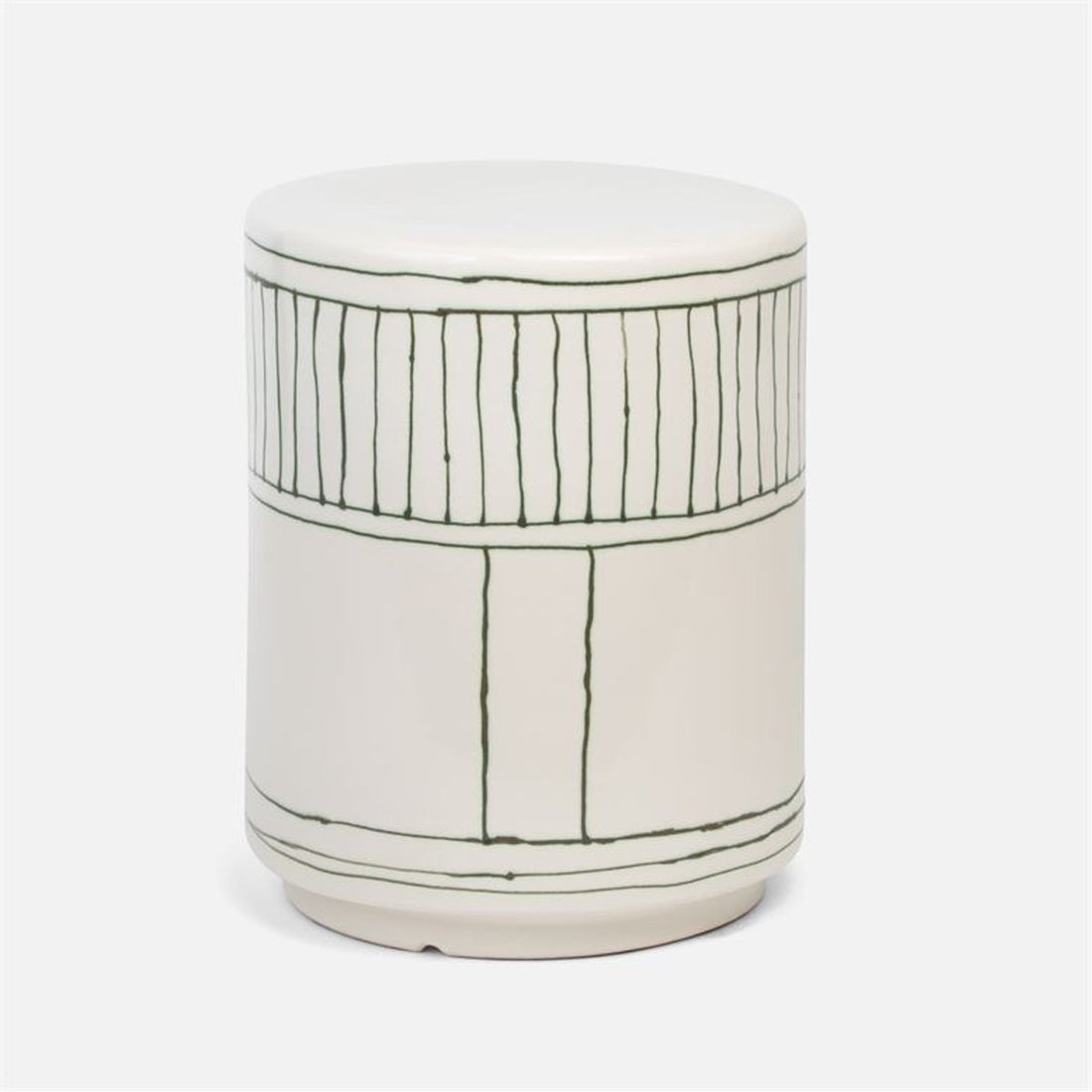 Made Goods Dennison Striped Ceramic Outdoor Stool