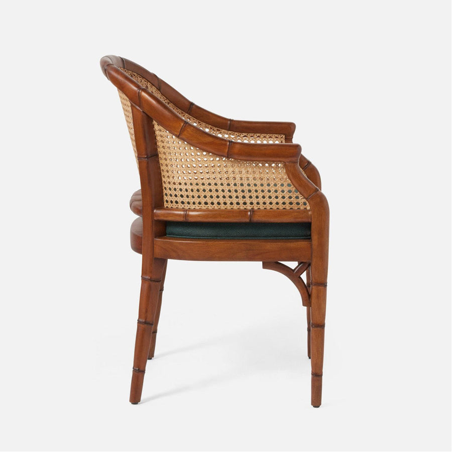 Made Goods Elena Cane-Back Barrel Dining Chair in Brown