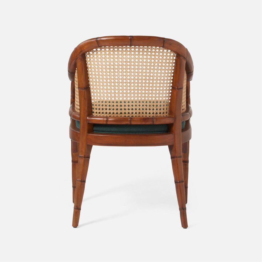 Made Goods Elena Cane-Back Barrel Dining Chair in Brown