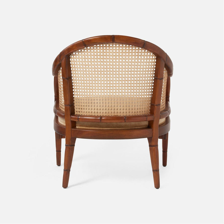 Made Goods Elena Cane-Back Barrel Lounge Chair in Brown