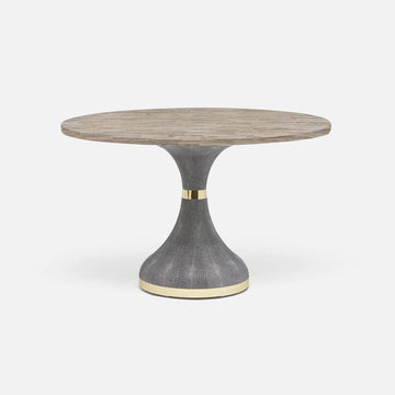 Made Goods Elis Dining Table in Warm Gray Marble