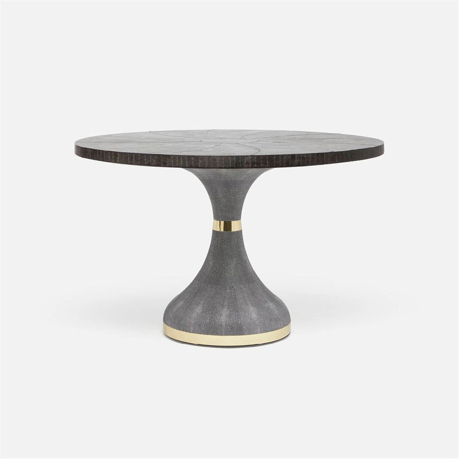 Made Goods Elis Dining Table in Zinc Metal