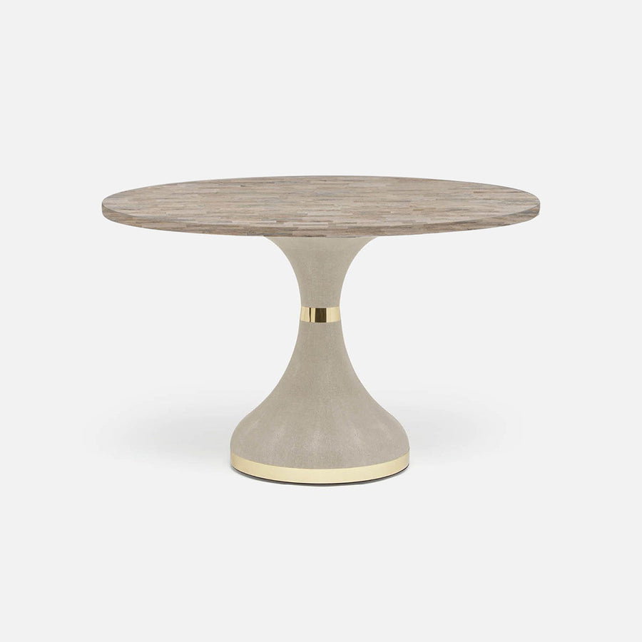 Made Goods Elis Dining Table in Warm Gray Marble