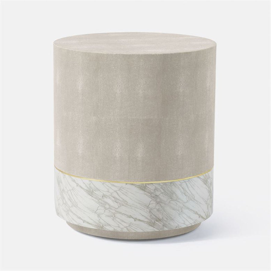 Made Goods Emerson Realistic Faux Shagreen Marbleized Resin Side Table