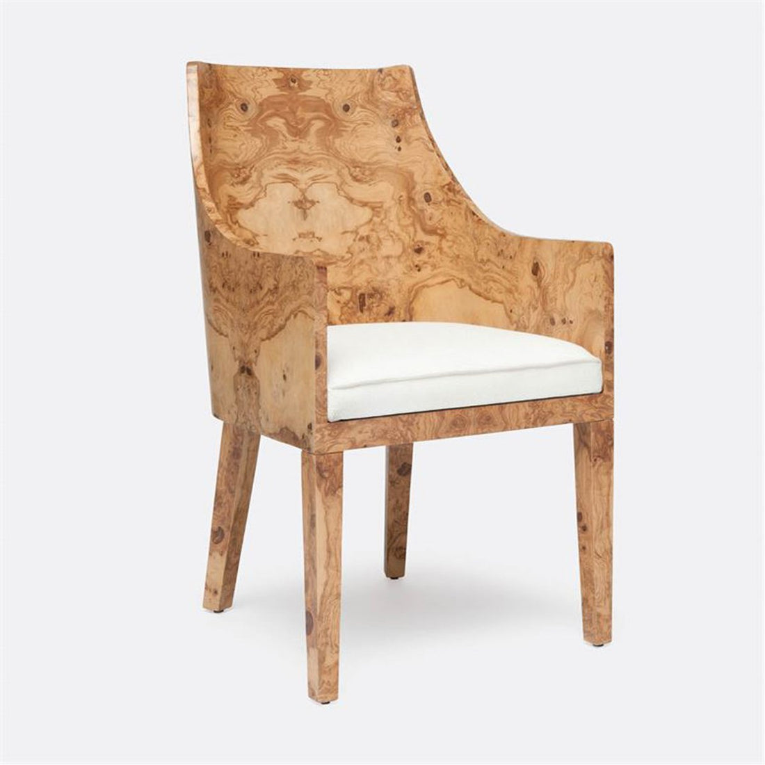 Made Goods Everett Olive Ash Veneer Arm Chair in Nile Fabric