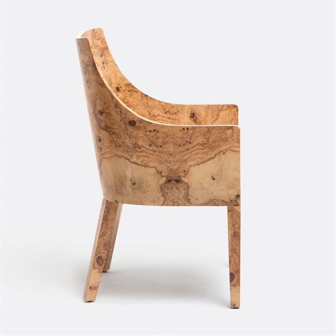 Made Goods Everett Olive Ash Veneer Arm Chair in Nile Fabric