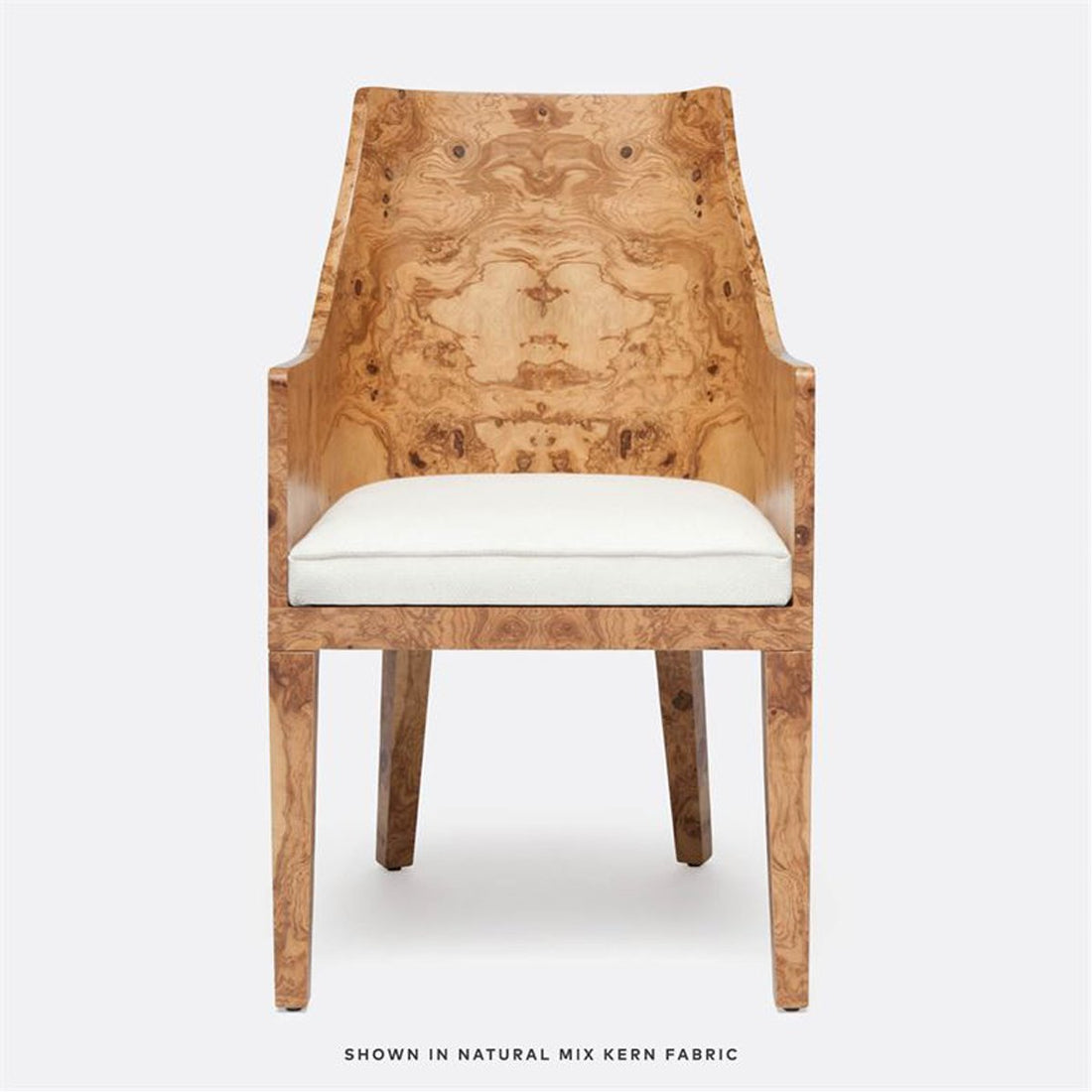 Made Goods Everett Olive Ash Veneer Arm Chair in Nile Fabric