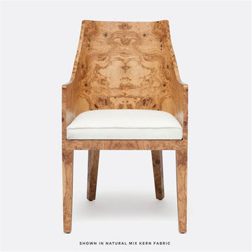 Made Goods Everett Olive Ash Veneer Arm Chair in Alsek Fabric