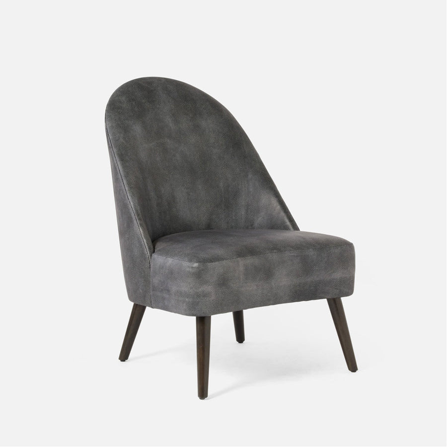 Made Goods Felder Oval High-Back Lounge Chair in Dark Gray Wood