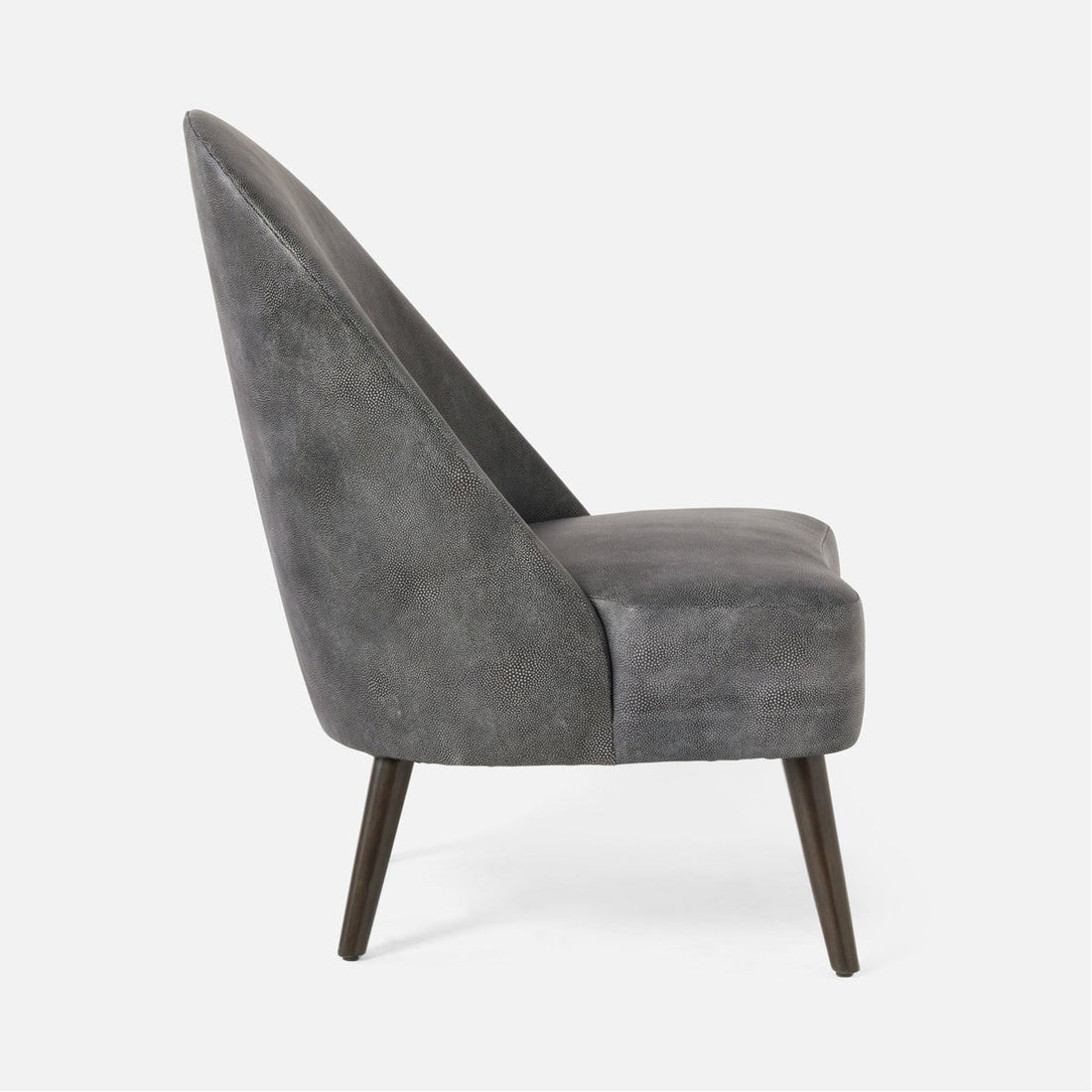 Made Goods Felder Oval High-Back Lounge Chair in Dark Gray Wood