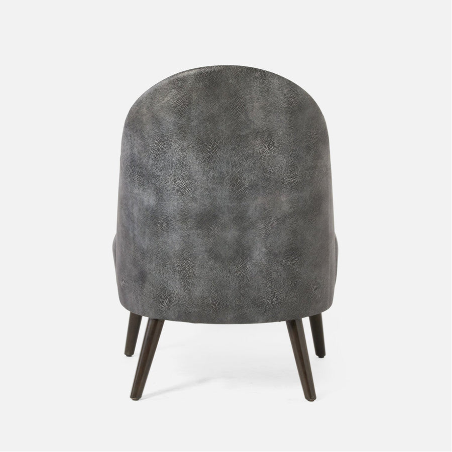 Made Goods Felder Oval High-Back Lounge Chair in Dark Gray Wood