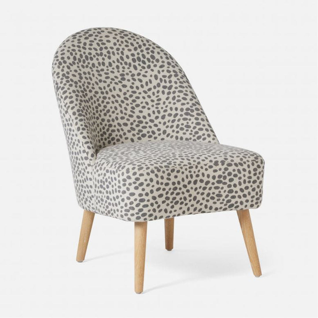 Made Goods Felder Petite Lounge Chair in Cerused White Oak