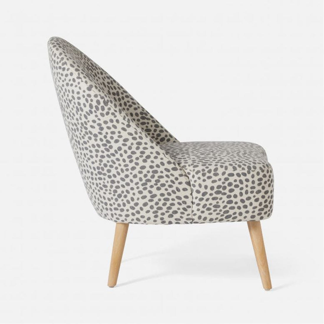 Made Goods Felder Petite Lounge Chair in Cerused White Oak