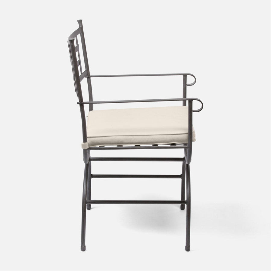 Made Goods Felix Metal Outdoor Dining Armchair in Alsek Fabric