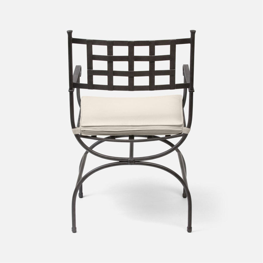 Made Goods Felix Metal Outdoor Dining Armchair in Clyde Fabric