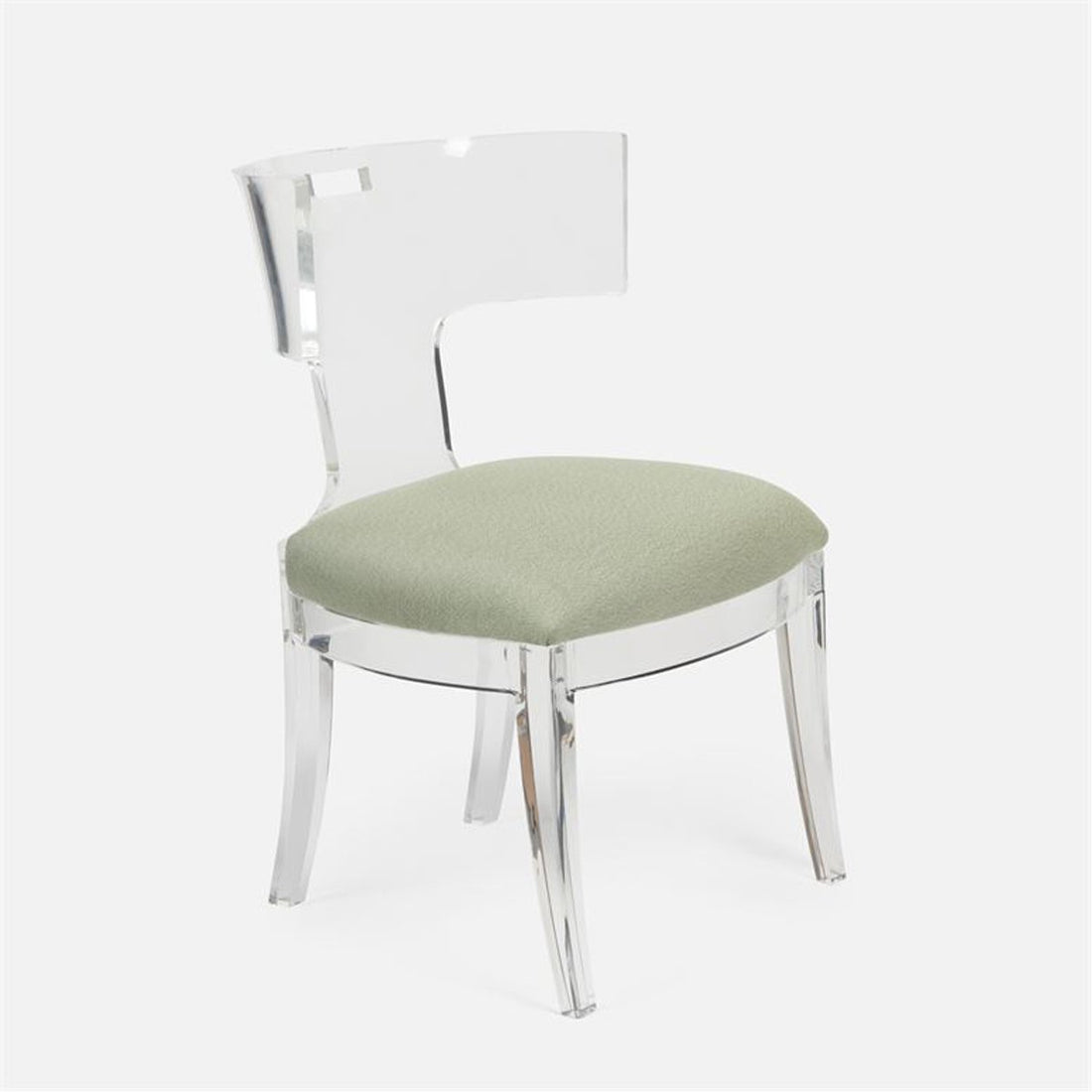 Made Goods Gibson Acrylic Wingback Dining Chair in Arno Fabric