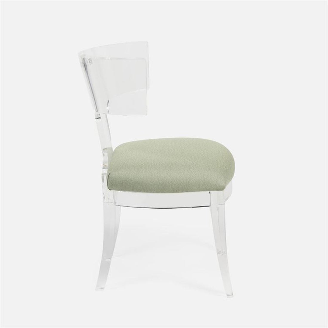 Made Goods Gibson Acrylic Wingback Dining Chair in Brenta Cotton/Jute