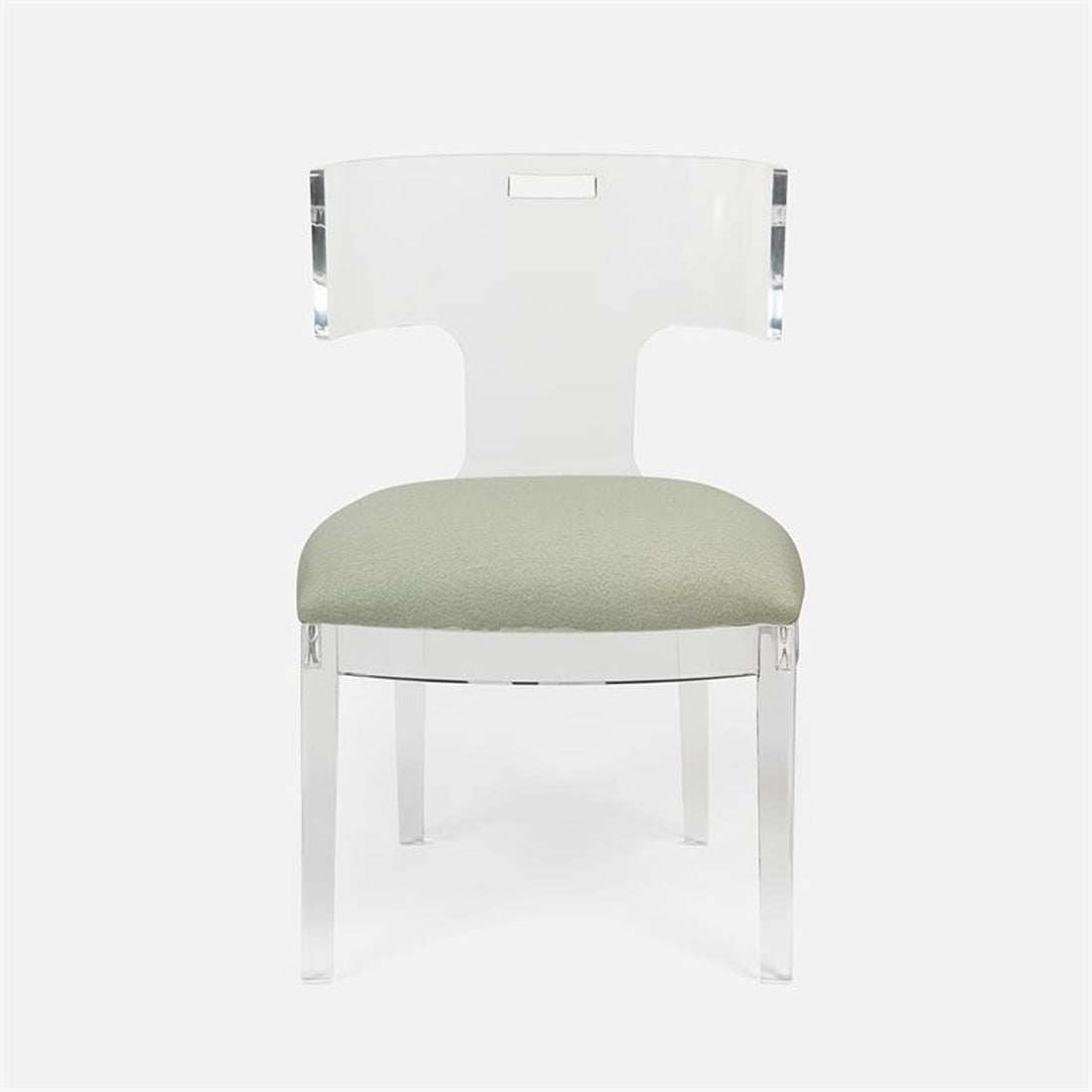 Made Goods Gibson Acrylic Wingback Dining Chair in Brenta Cotton/Jute