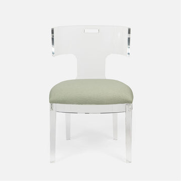 Made Goods Gibson Acrylic Wingback Dining Chair in Klein Rayon/Cotton