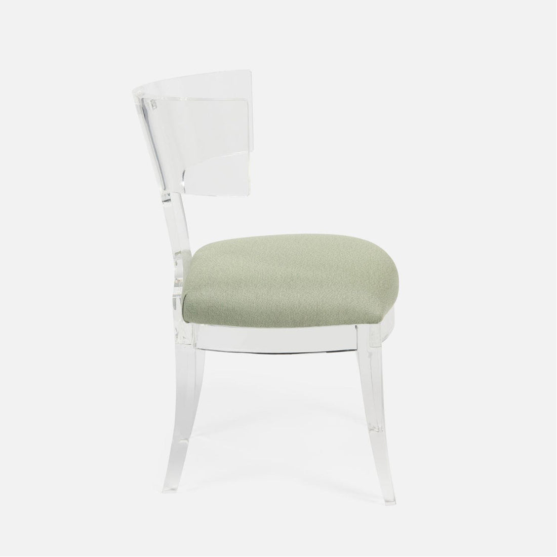 Made Goods Gibson Acrylic Wingback Dining Chair in Klein Rayon/Cotton