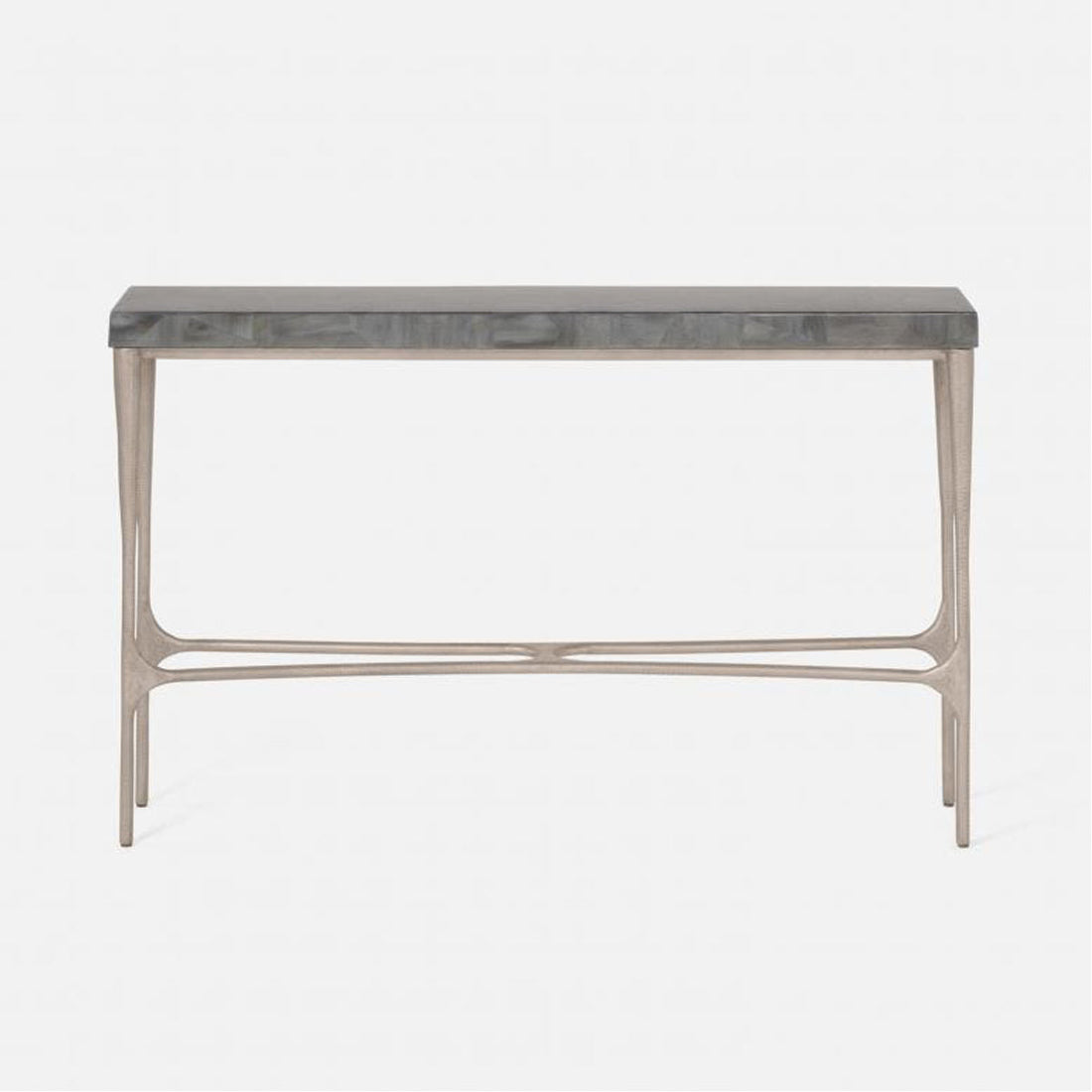 Made Goods Giordano Narrow Console Table in Faux Horn