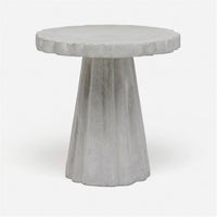 Made Goods Grady Scalloped Concrete Outdoor Side Table