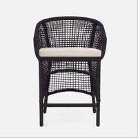 Made Goods Helena Open-Weave Barrel Outdoor Counter Stool in Danube