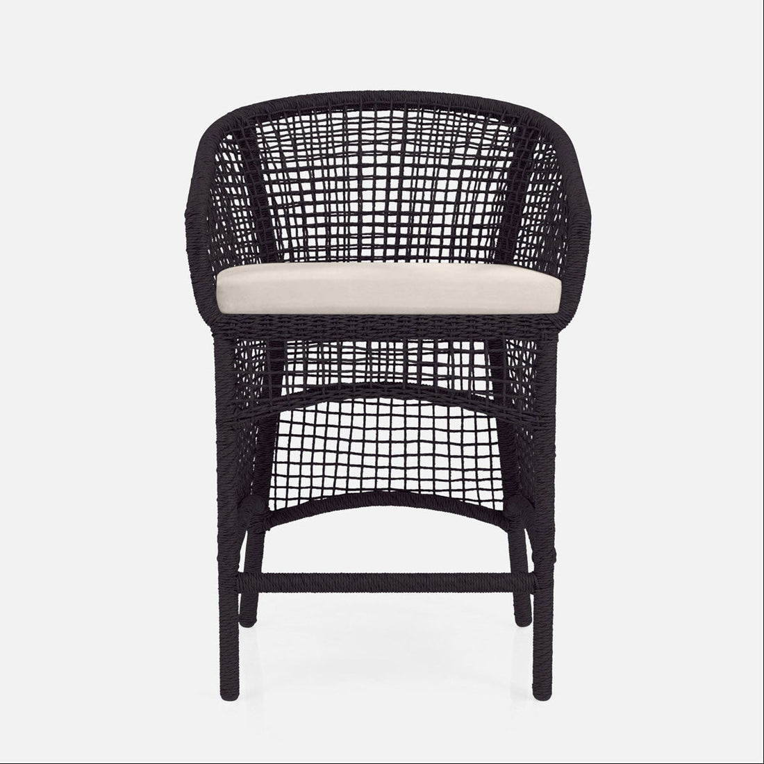 Made Goods Helena Open-Weave Barrel Outdoor Counter Stool in Volta