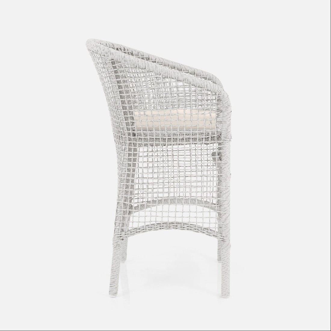 Made Goods Helena Open-Weave Barrel Outdoor Counter Stool in Havel