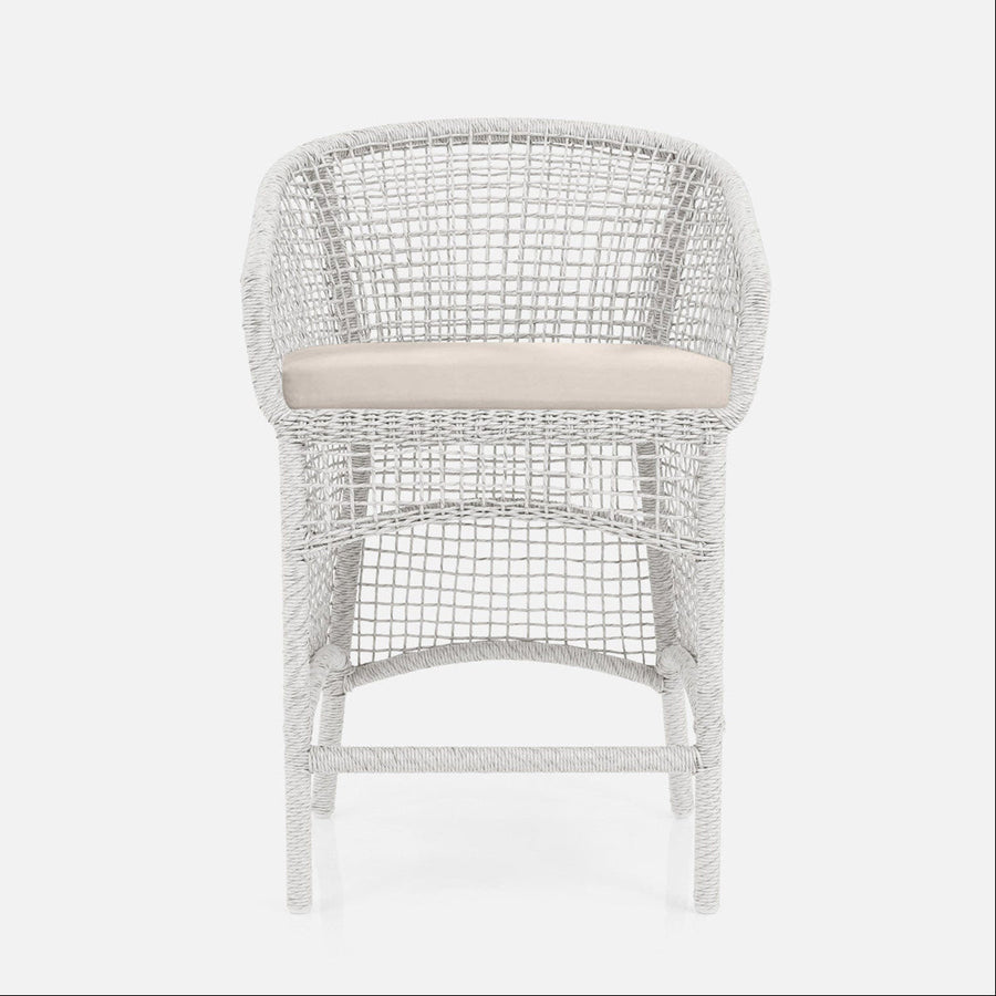 Made Goods Helena Open-Weave Barrel Outdoor Counter Stool in Havel