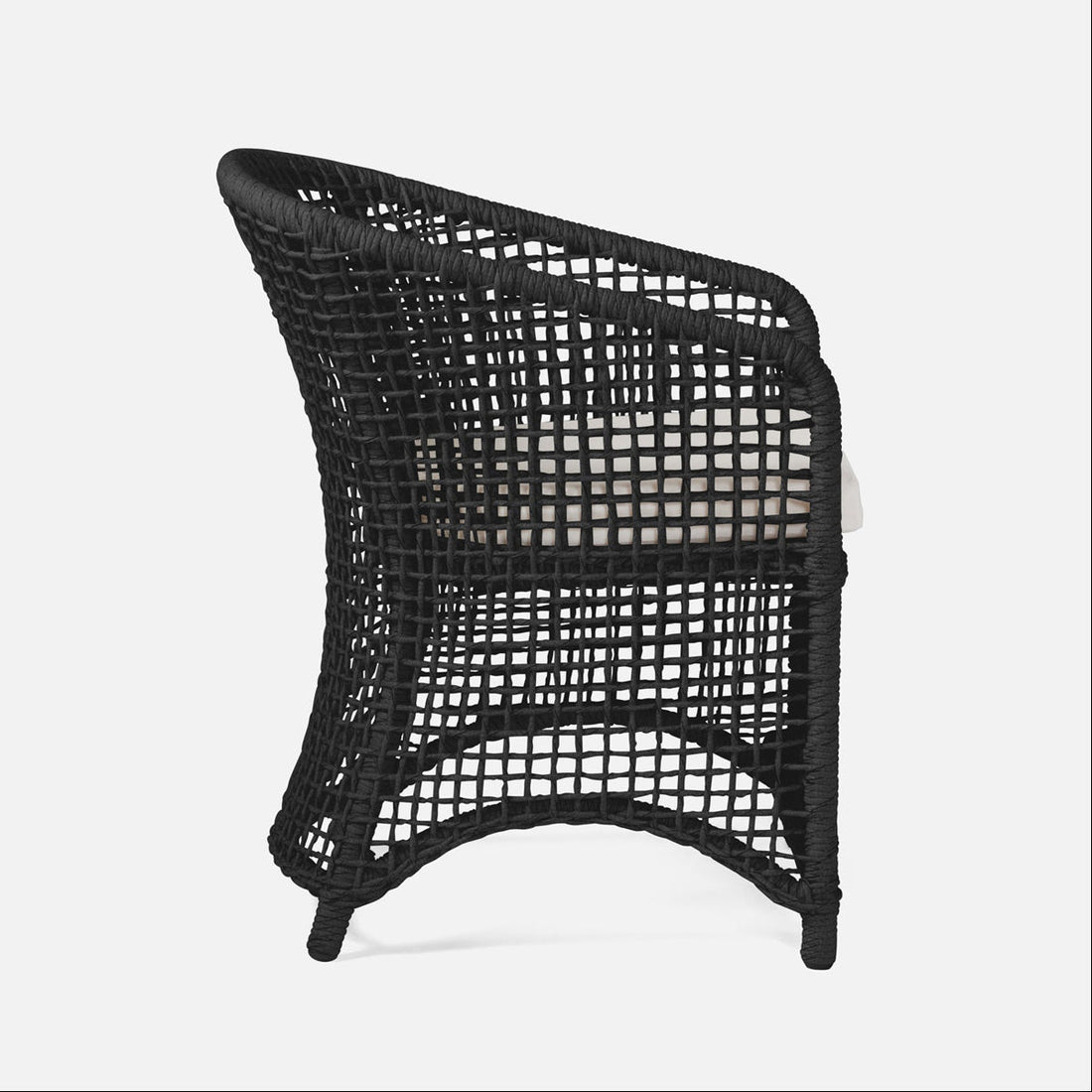 Made Goods Helena Open-Weave Barrel Outdoor Dining Chair in Clyde