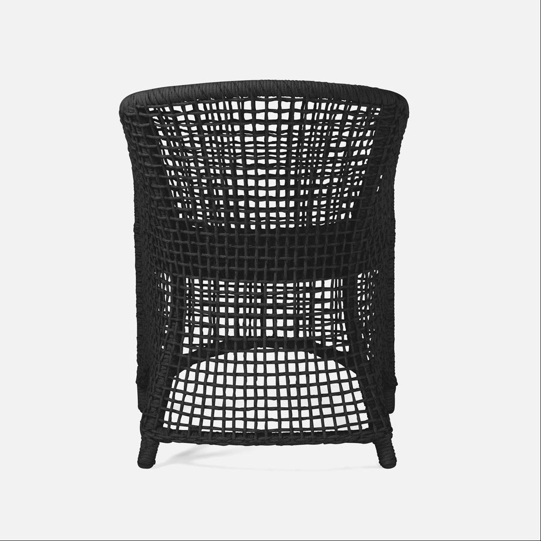 Made Goods Helena Open-Weave Barrel Outdoor Dining Chair in Havel