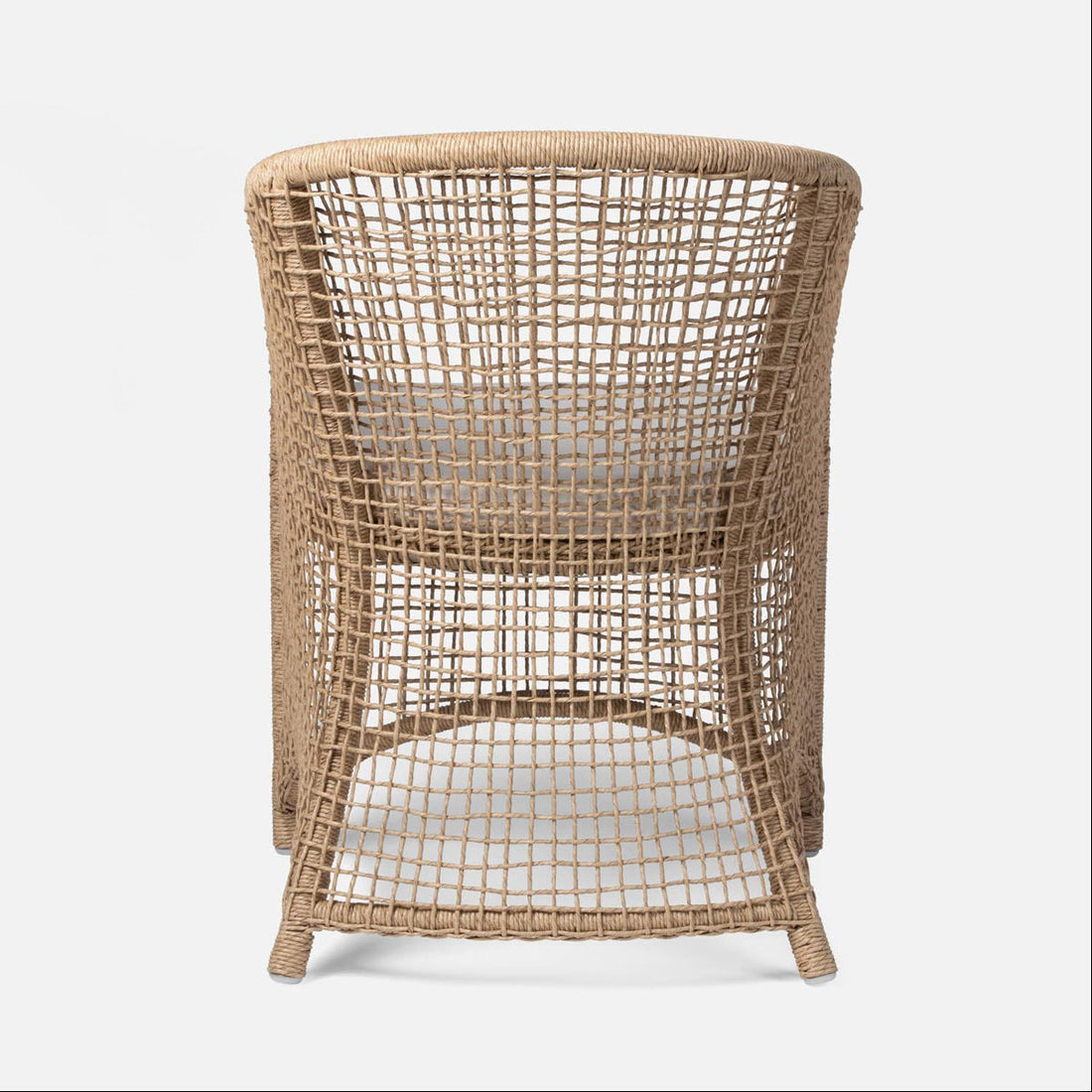 Made Goods Helena Open-Weave Barrel Outdoor Dining Chair in Volta