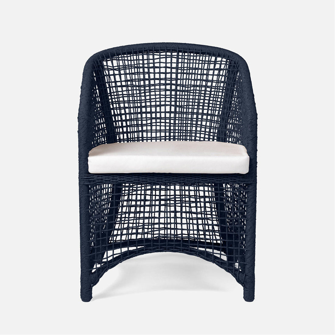 Made Goods Helena Open-Weave Barrel Outdoor Dining Chair in Volta