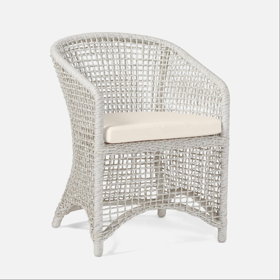 Made Goods Helena Open-Weave Barrel Outdoor Dining Chair in Clyde