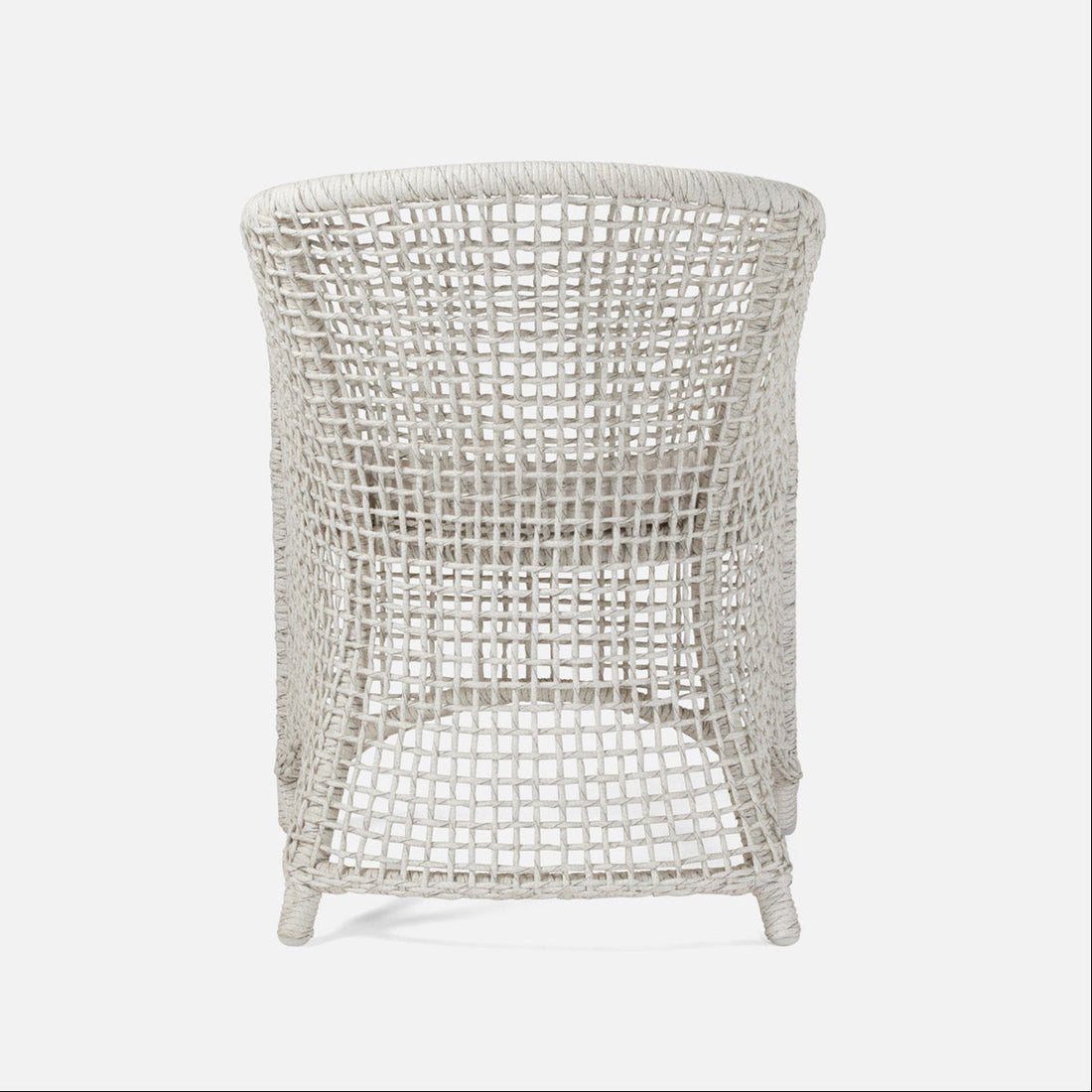 Made Goods Helena Open-Weave Barrel Outdoor Dining Chair in Pagua