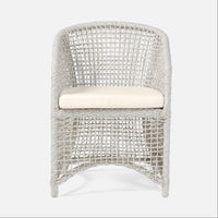 Made Goods Helena Open-Weave Barrel Outdoor Dining Chair in Danube