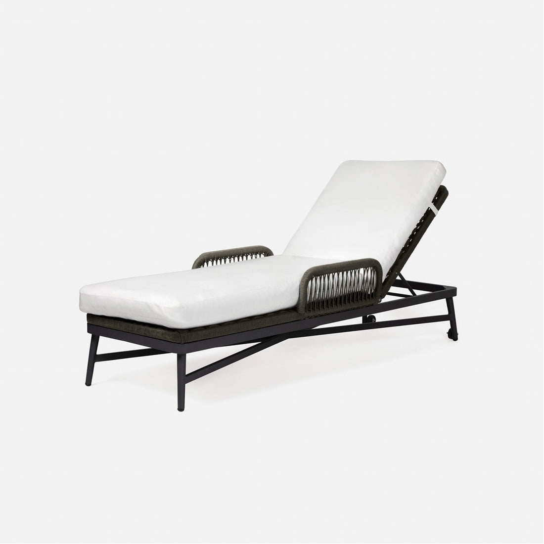 Made Goods Hendrick Aluminum Outdoor Chaise Lounge in Volta Fabric