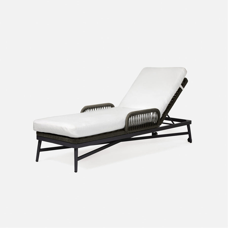 Made Goods Hendrick Aluminum Outdoor Chaise Lounge in Alsek Fabric