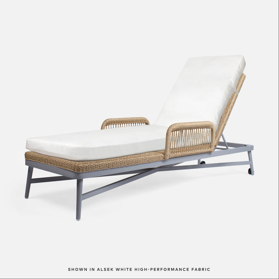 Made Goods Hendrick Aluminum Outdoor Chaise Lounge in Pagua Fabric