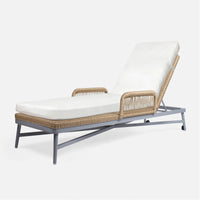 Made Goods Hendrick Aluminum Outdoor Chaise Lounge in Lambro Boucle