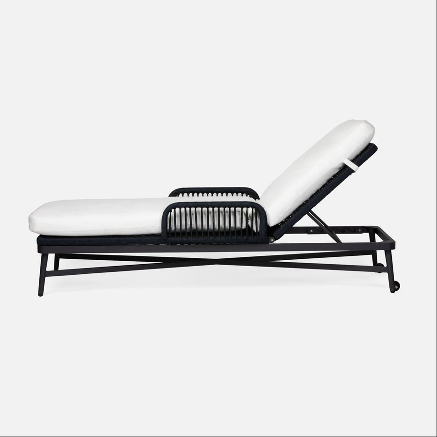 Made Goods Hendrick Aluminum Outdoor Chaise Lounge in Lambro Boucle