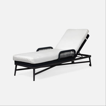 Made Goods Hendrick Aluminum Outdoor Chaise Lounge in Havel Velvet