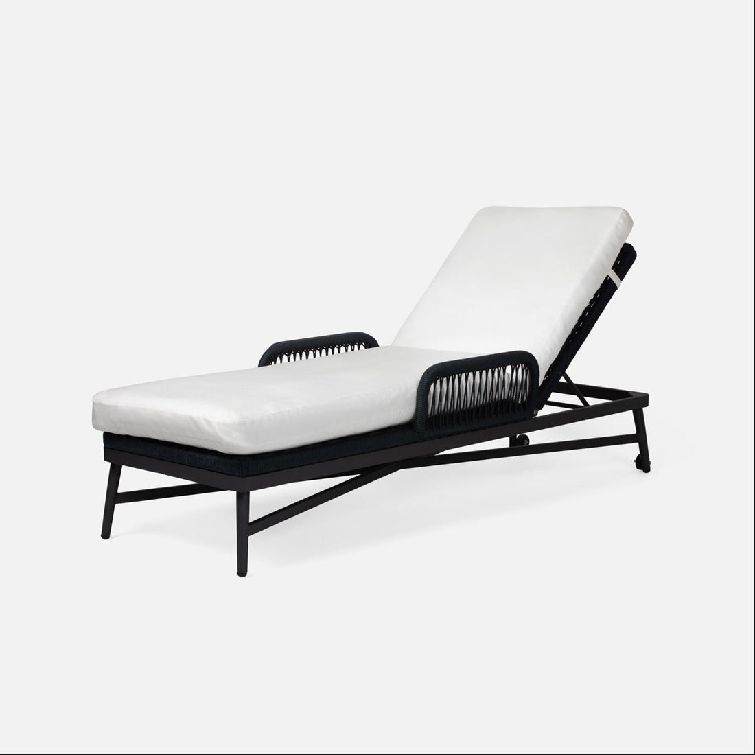 Made Goods Hendrick Aluminum Outdoor Chaise Lounge in Pagua Fabric